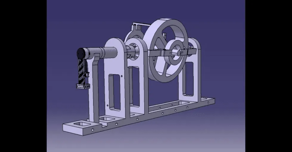 Catia design of the Sanzar inertial actuator